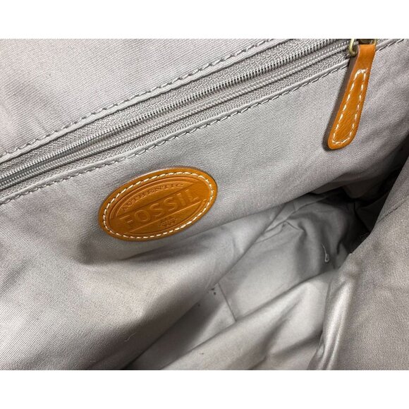 Fossil Key Per Coated Canvas Messenger Bag Floral Print 70s Flower Power Groovy - Picture 8 of 11